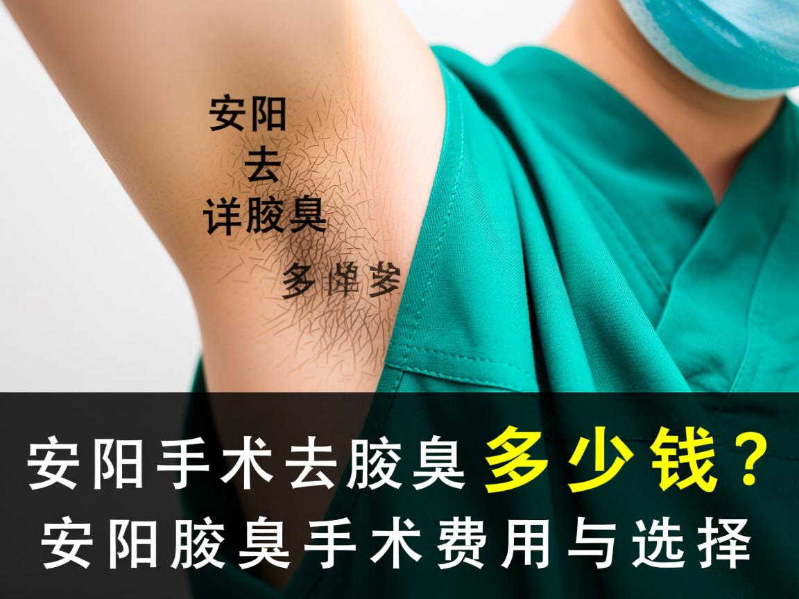 安阳手术去腋臭多少钱？详解安阳腋臭手术费用与选择