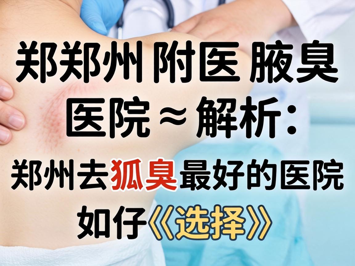 郑州附医腋臭医院解析，郑州去狐臭最好的医院如何选择