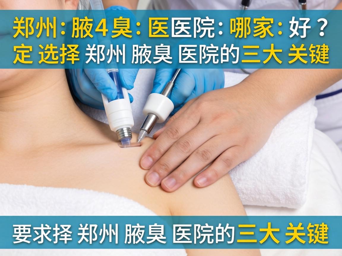 郑州腋臭医院哪家好？选择郑州腋臭医院的三大关键