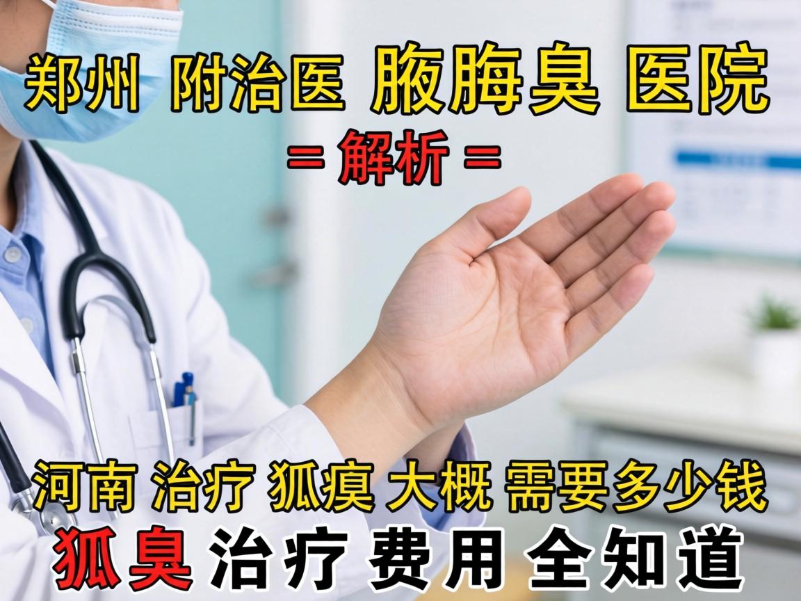 郑州附医腋臭医院解析，河南治疗狐臭大概需要多少钱，狐臭治疗费用全知道