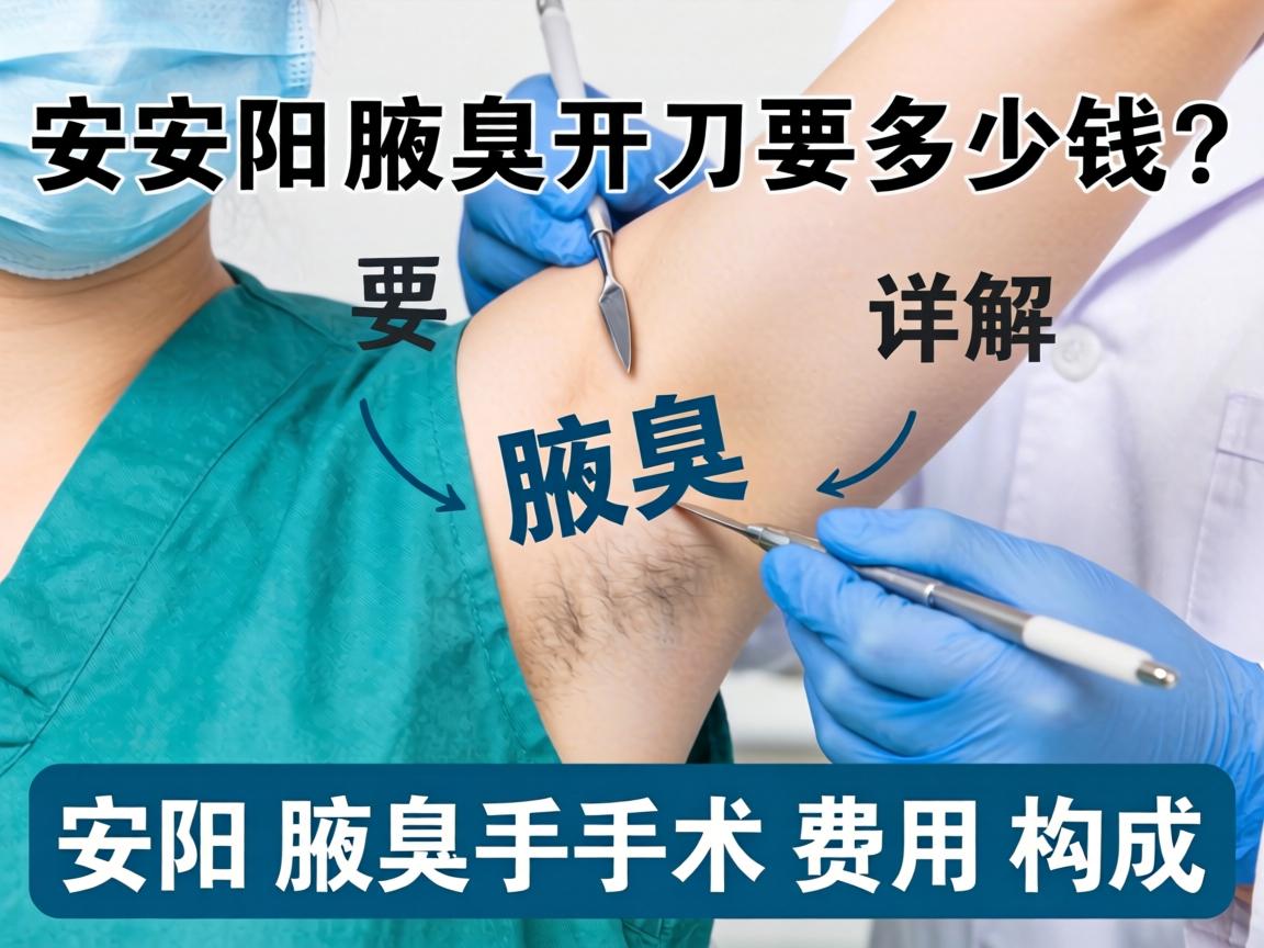 安阳腋臭开刀要多少钱？详解安阳腋臭手术费用构成