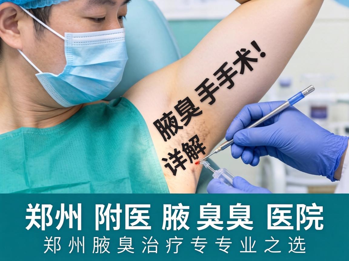 郑州附医腋臭医院详解腋臭手术，郑州腋臭治疗专业之选