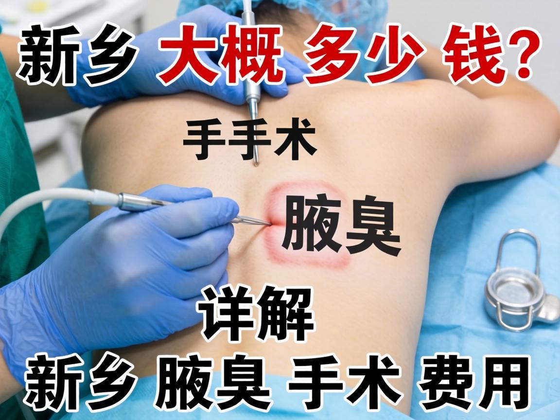 新乡腋臭手术大概多少钱？详解新乡腋臭手术费用