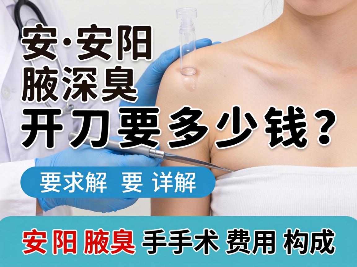 安阳腋臭开刀要多少钱？详解安阳腋臭手术费用构成