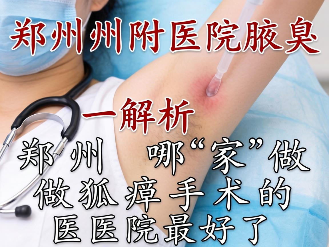 郑州附医腋臭医院解析，郑州哪家做狐臭手术的医院最好