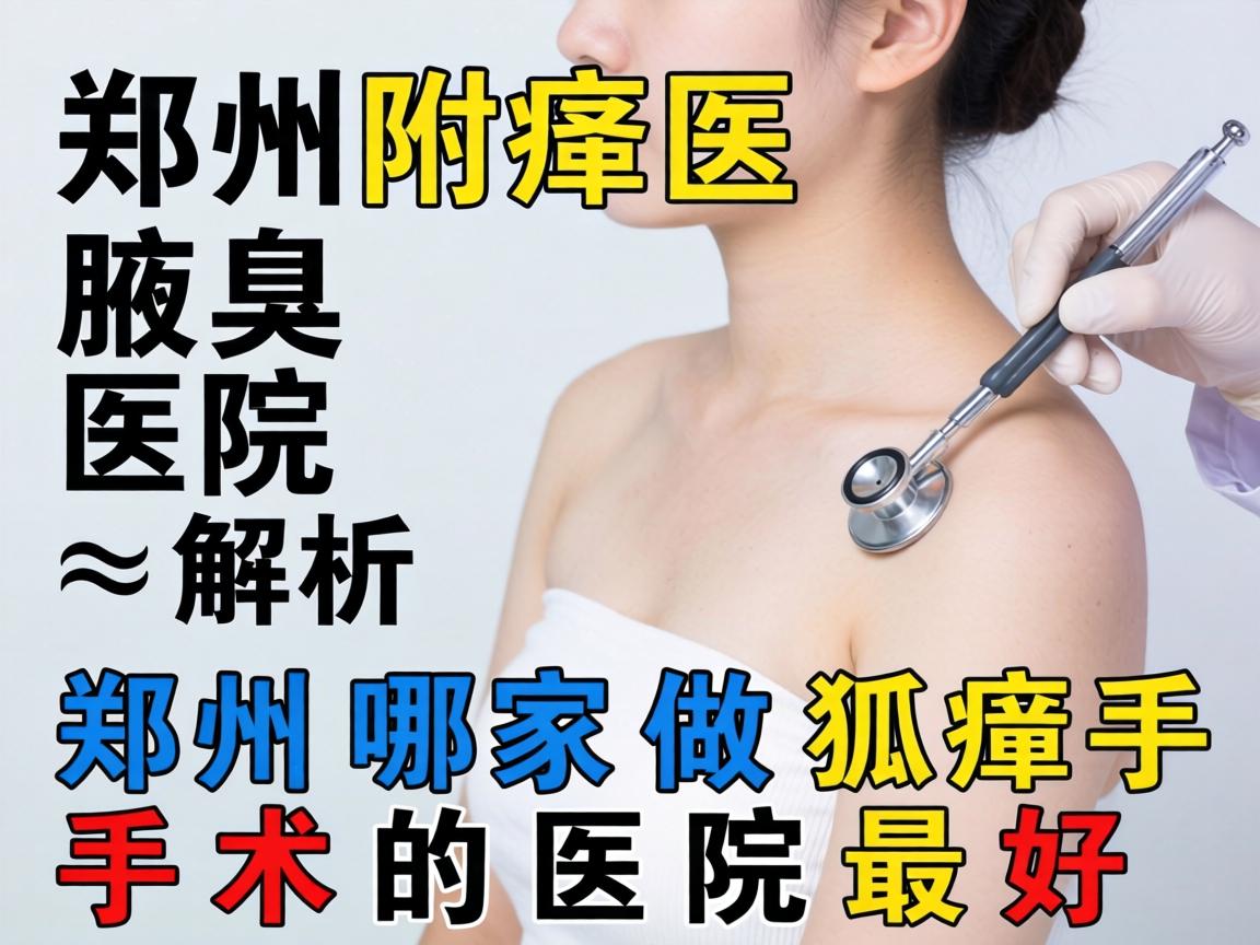 郑州附医腋臭医院解析，郑州哪家做狐臭手术的医院最好