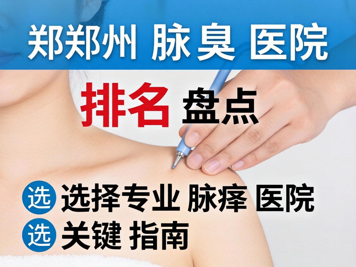 郑州腋臭医院排名盘点，选择专业腋臭医院的关键指南