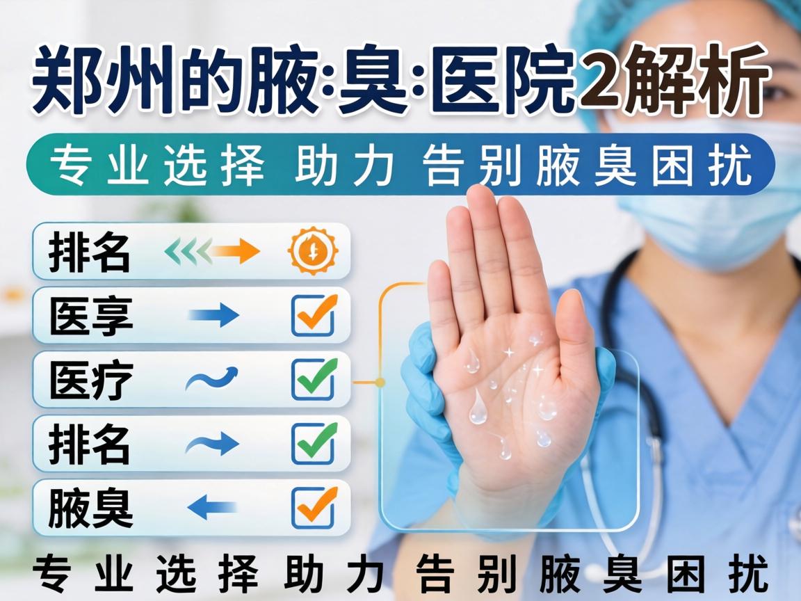 郑州腋臭医院排名解析，专业选择助力告别腋臭困扰
