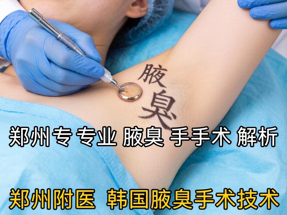 郑州专业腋臭手术解析，详解郑州附医韩国腋臭手术技术