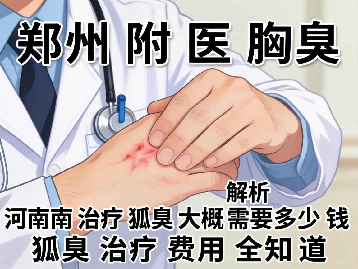 郑州附医腋臭医院解析，河南治疗狐臭大概需要多少钱，狐臭治疗费用全知道