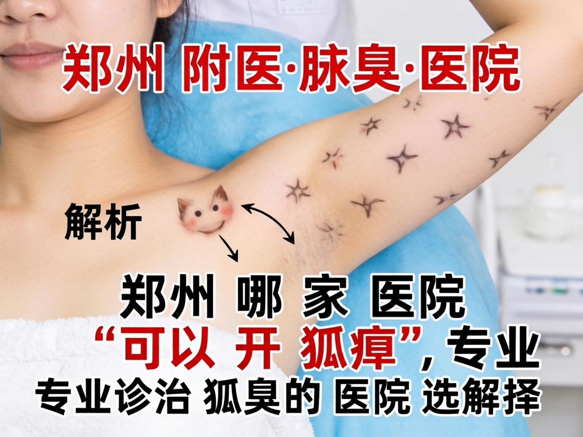 郑州附医腋臭医院解析，郑州哪家医院可以开狐臭，专业诊治狐臭的医院选择