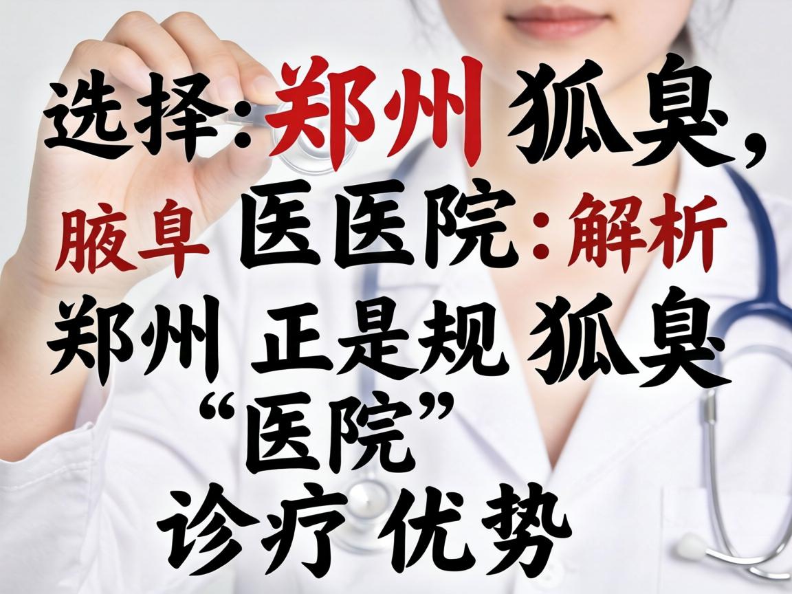 选择郑州狐臭医院，解析郑州正规狐臭医院的诊疗优势