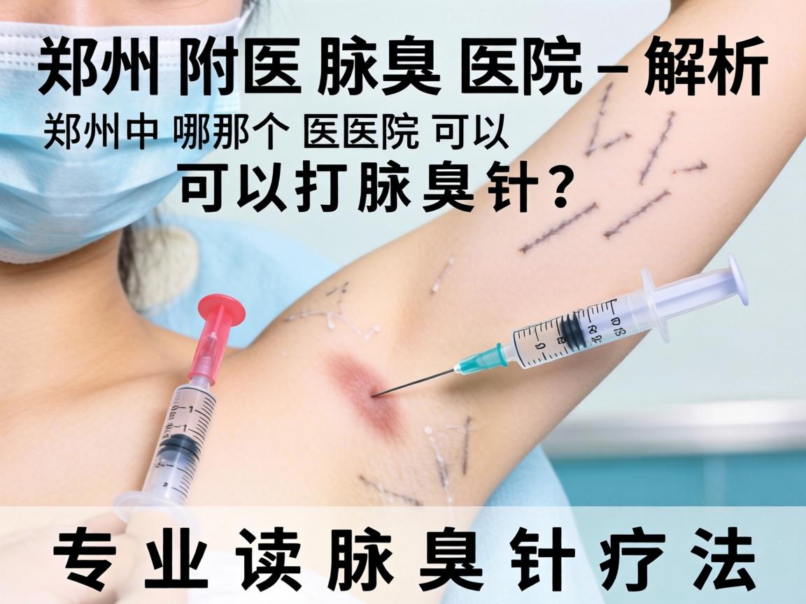 郑州附医腋臭医院解析，郑州哪个医院可以打腋臭针？专业解读腋臭针疗法