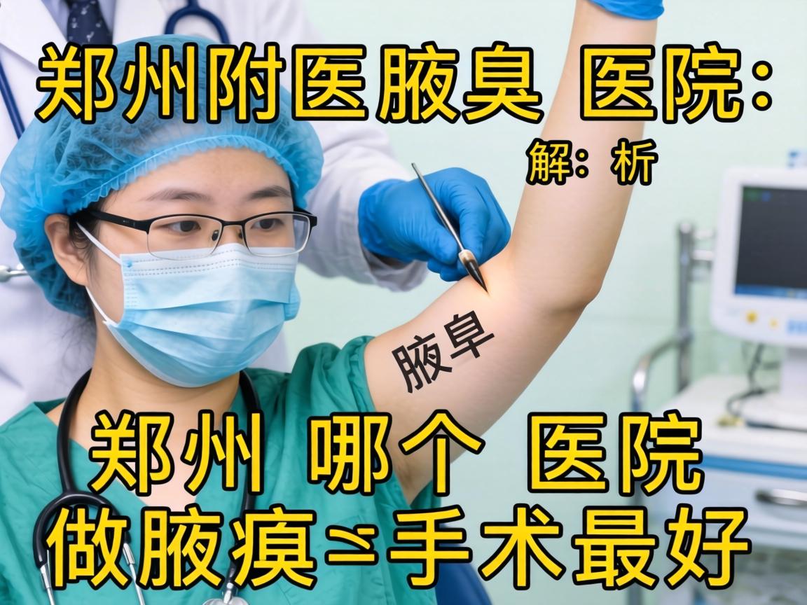 郑州附医腋臭医院解析，郑州哪个医院做腋臭手术最好？
