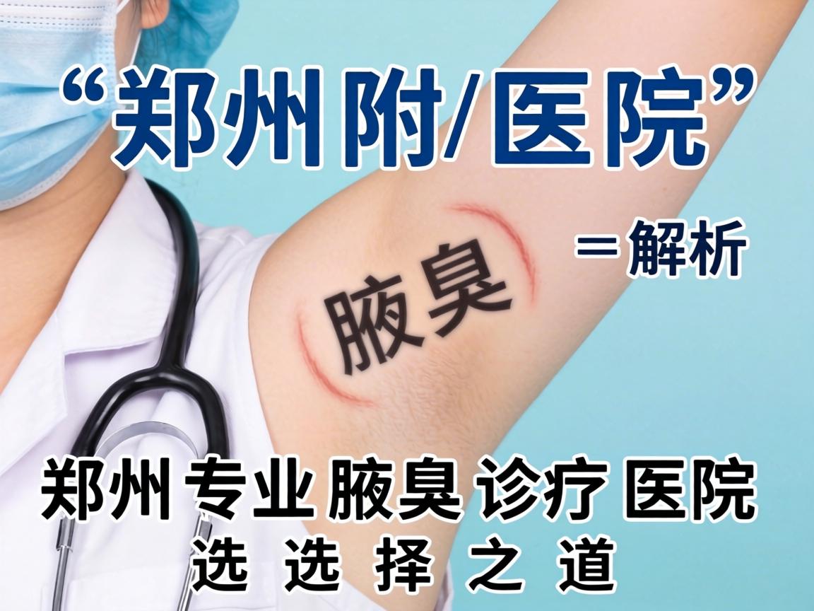 郑州附医腋臭医院解析，郑州专业腋臭诊疗医院的选择之道