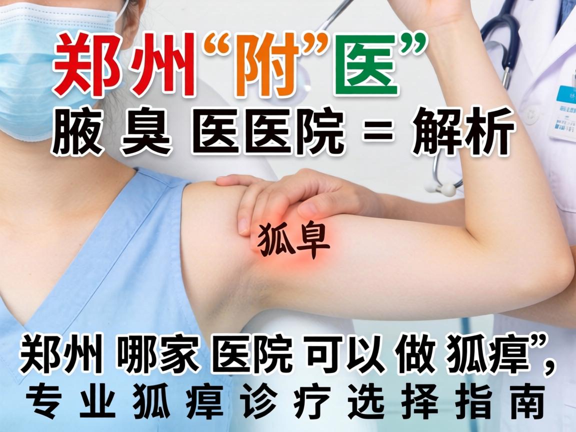 郑州附医腋臭医院解析，郑州哪家医院可以做狐臭，专业狐臭诊疗选择指南