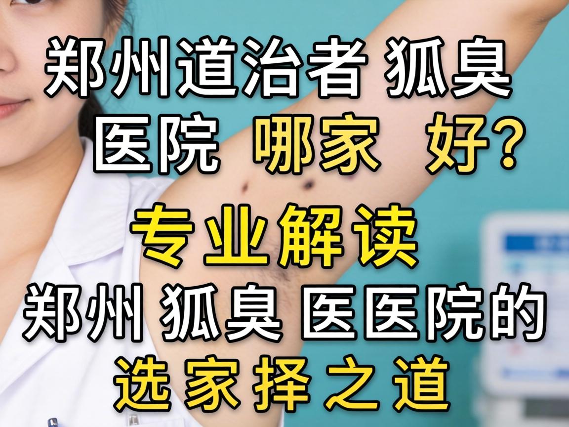 郑州治狐臭医院哪家好？专业解读郑州狐臭医院的选择之道