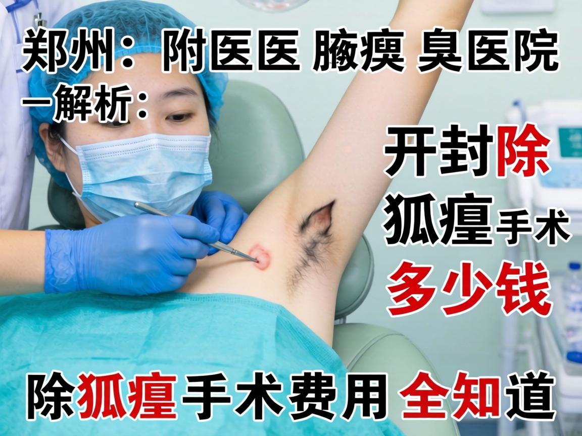 郑州附医腋臭医院解析，开封除狐臭手术多少钱，除狐臭手术费用全知道
