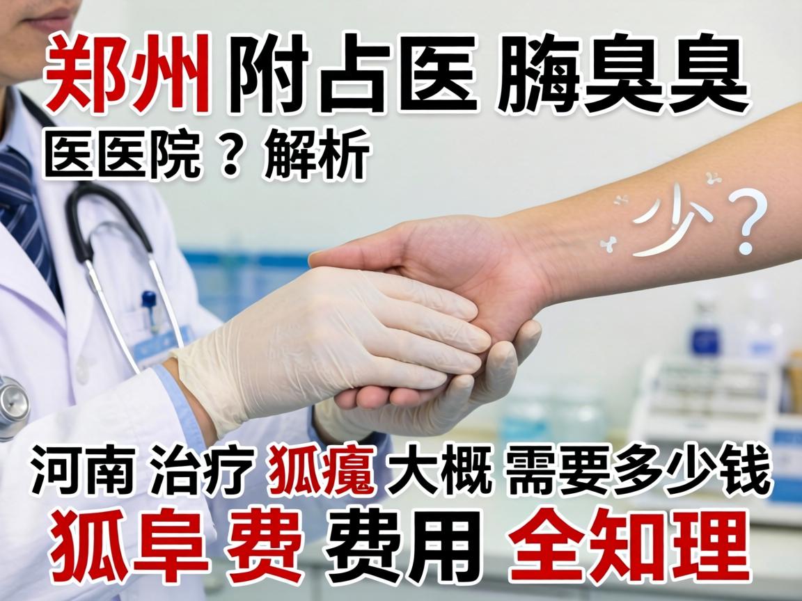 郑州附医腋臭医院解析，河南治疗狐臭大概需要多少钱？狐臭费用全知道