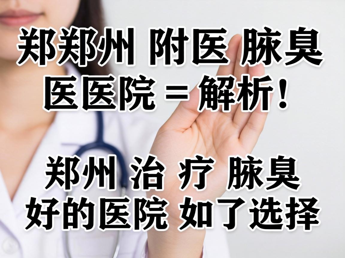 郑州附医腋臭医院解析，郑州治疗腋臭好的医院如何选择