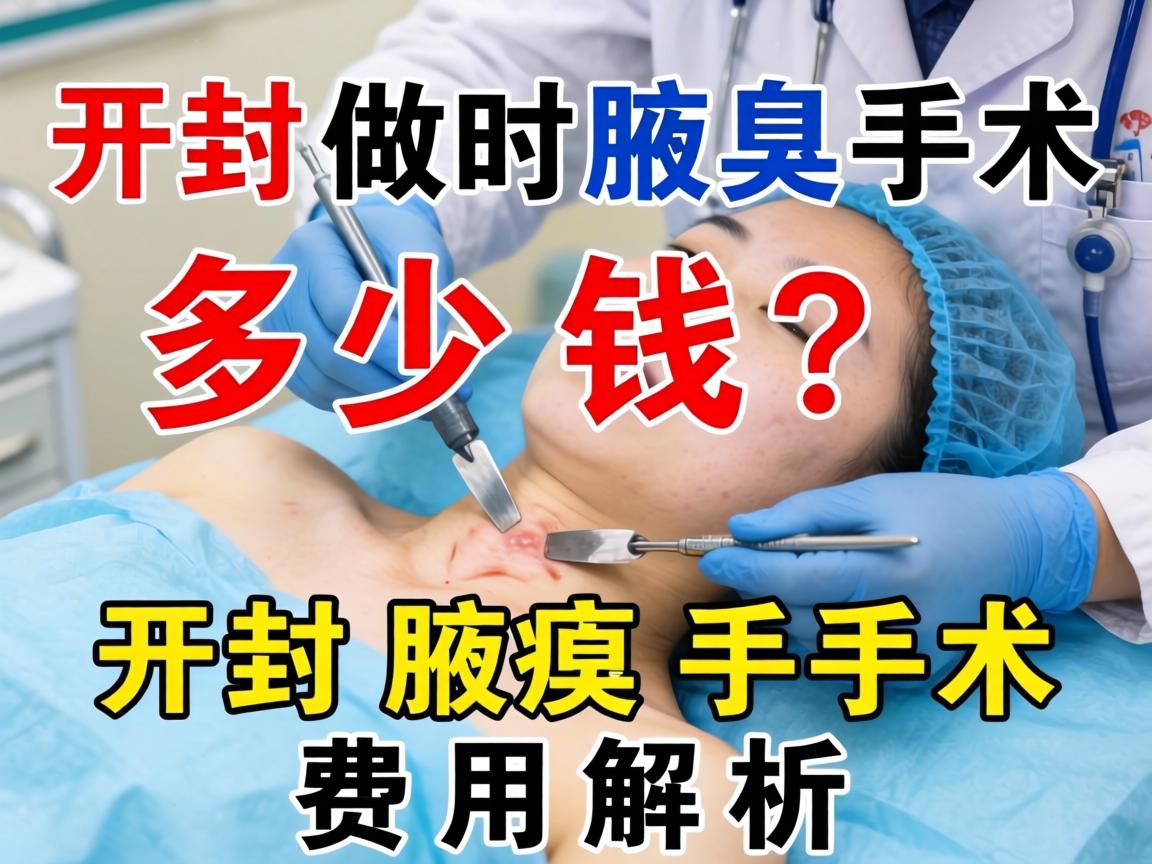 在开封做腋臭手术多少钱？开封腋臭手术费用解析