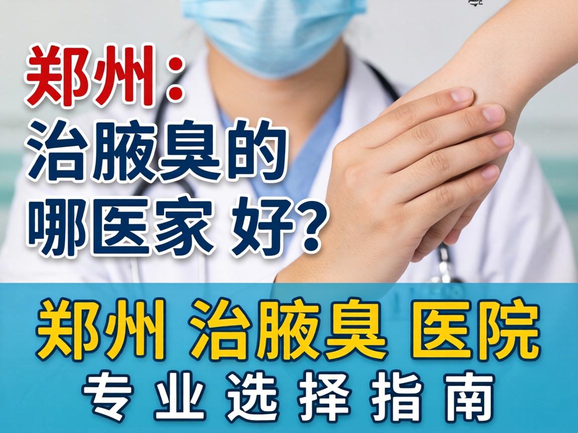 郑州治腋臭的医院哪家好？郑州治腋臭医院专业选择指南