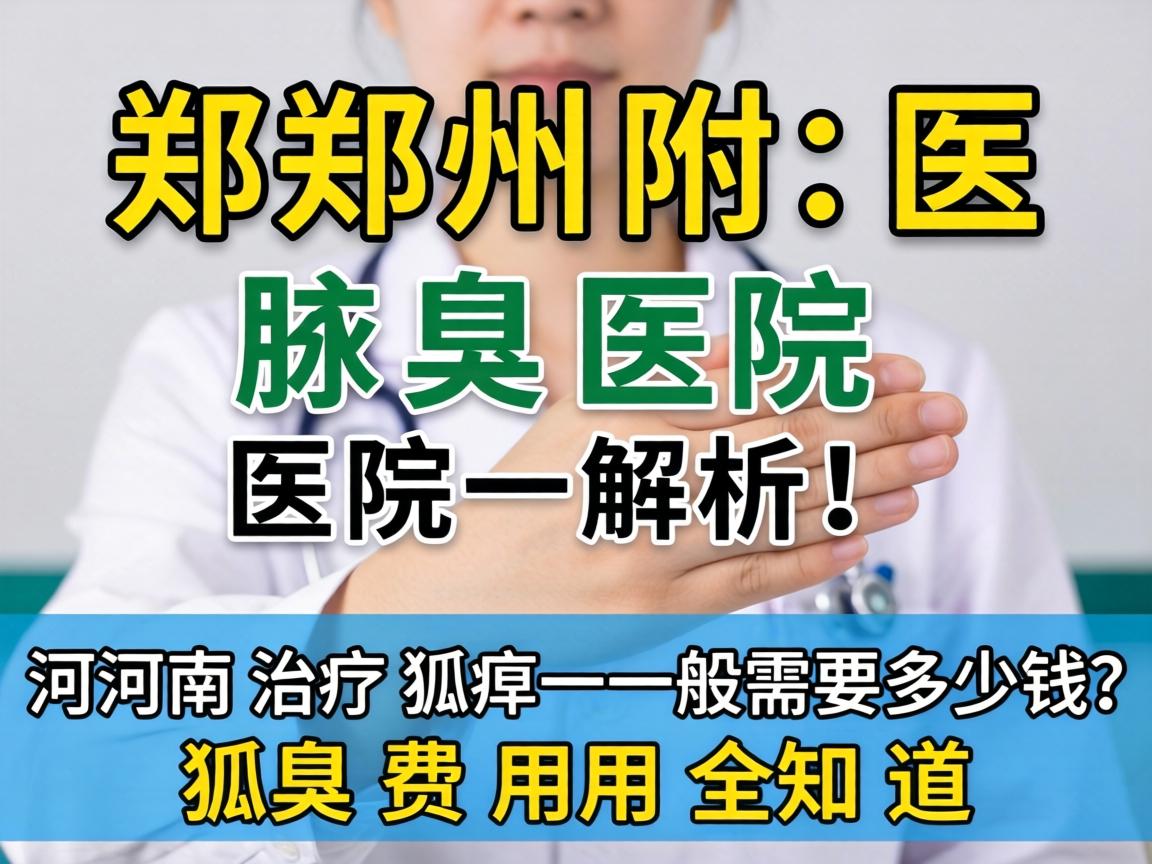 郑州附医腋臭医院解析，河南治疗狐臭一般需要多少钱？狐臭费用全知道