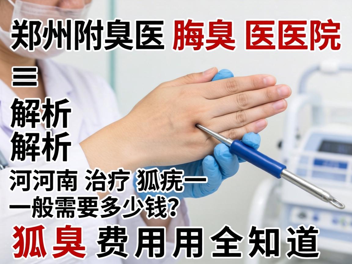 郑州附医腋臭医院解析，河南治疗狐臭一般需要多少钱？狐臭费用全知道