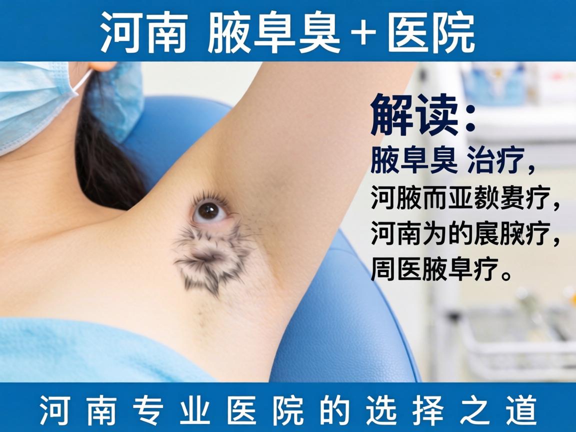 河南腋臭医院解读腋臭治疗，河南专业医院的选择之道