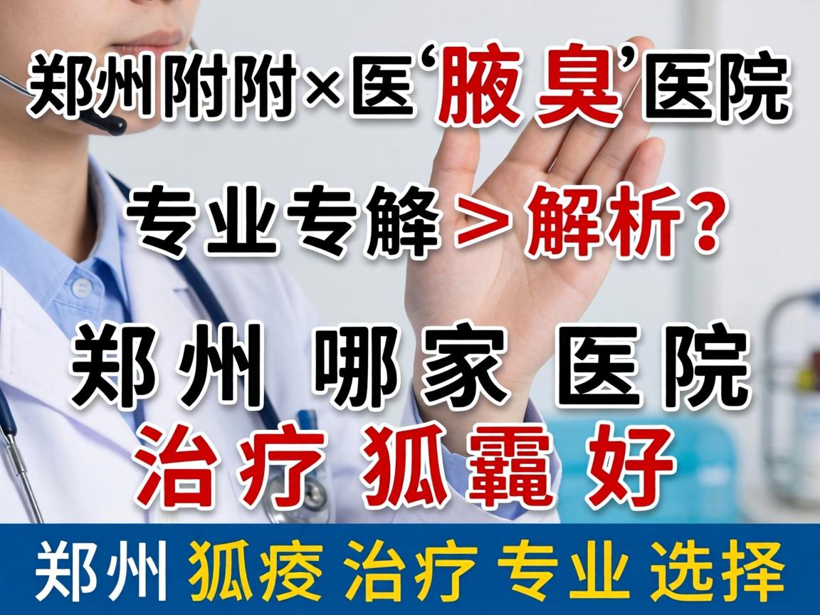 郑州附医腋臭医院专业解析，郑州哪家医院治疗狐臭好，郑州狐臭治疗专业选择