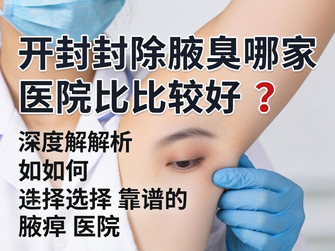 开封除腋臭哪家医院比较好？深度解析如何选择靠谱的腋臭医院