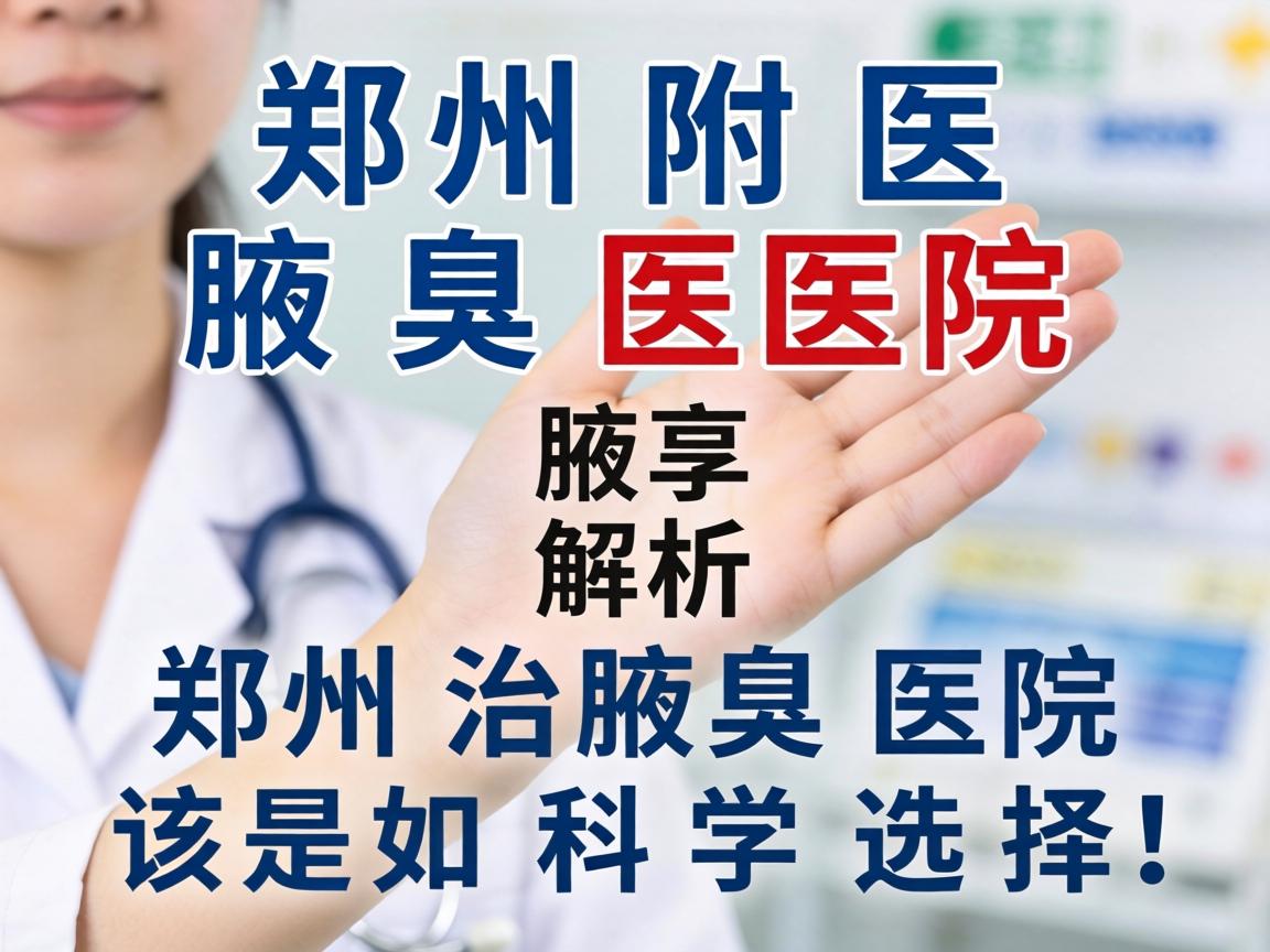 郑州附医腋臭医院解析，郑州治腋臭医院该如何科学选择