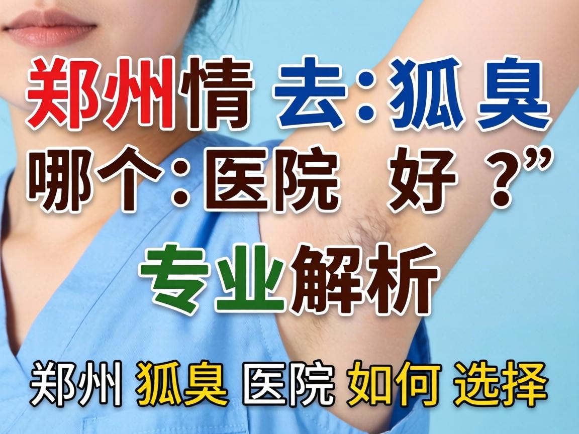郑州去狐臭哪个医院好？专业解析郑州狐臭医院如何选择