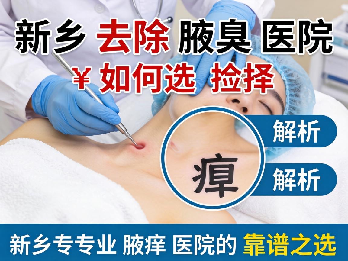 新乡去除腋臭医院如何选择？解析新乡专业腋臭医院的靠谱之选