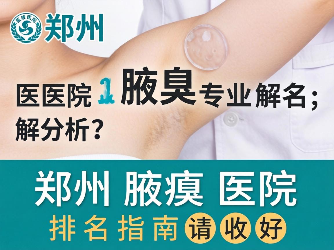 郑州腋臭医院专业解析，这份郑州腋臭医院排名指南请收好