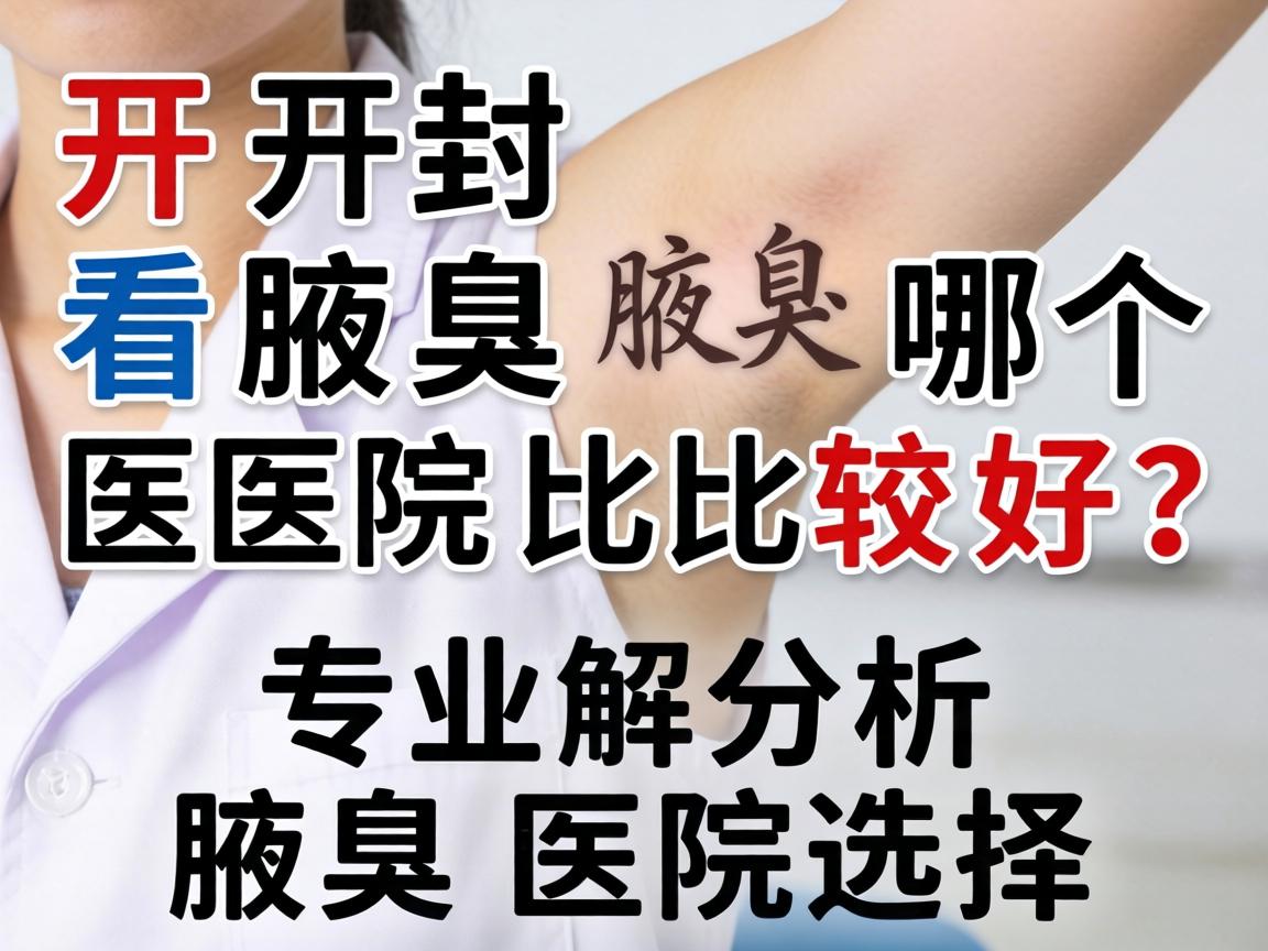 开封看腋臭哪个医院比较好？专业解析腋臭医院选择