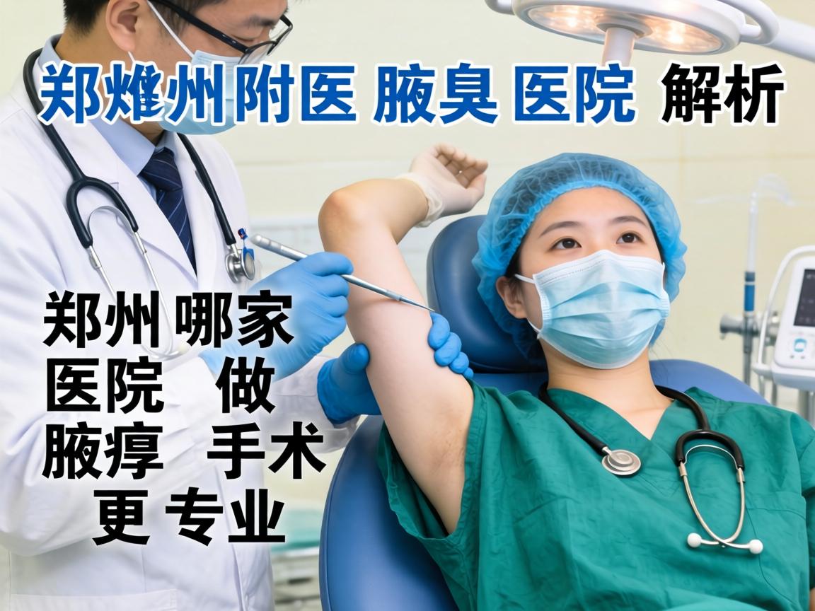 郑州附医腋臭医院解析，郑州哪家医院做腋臭手术更专业