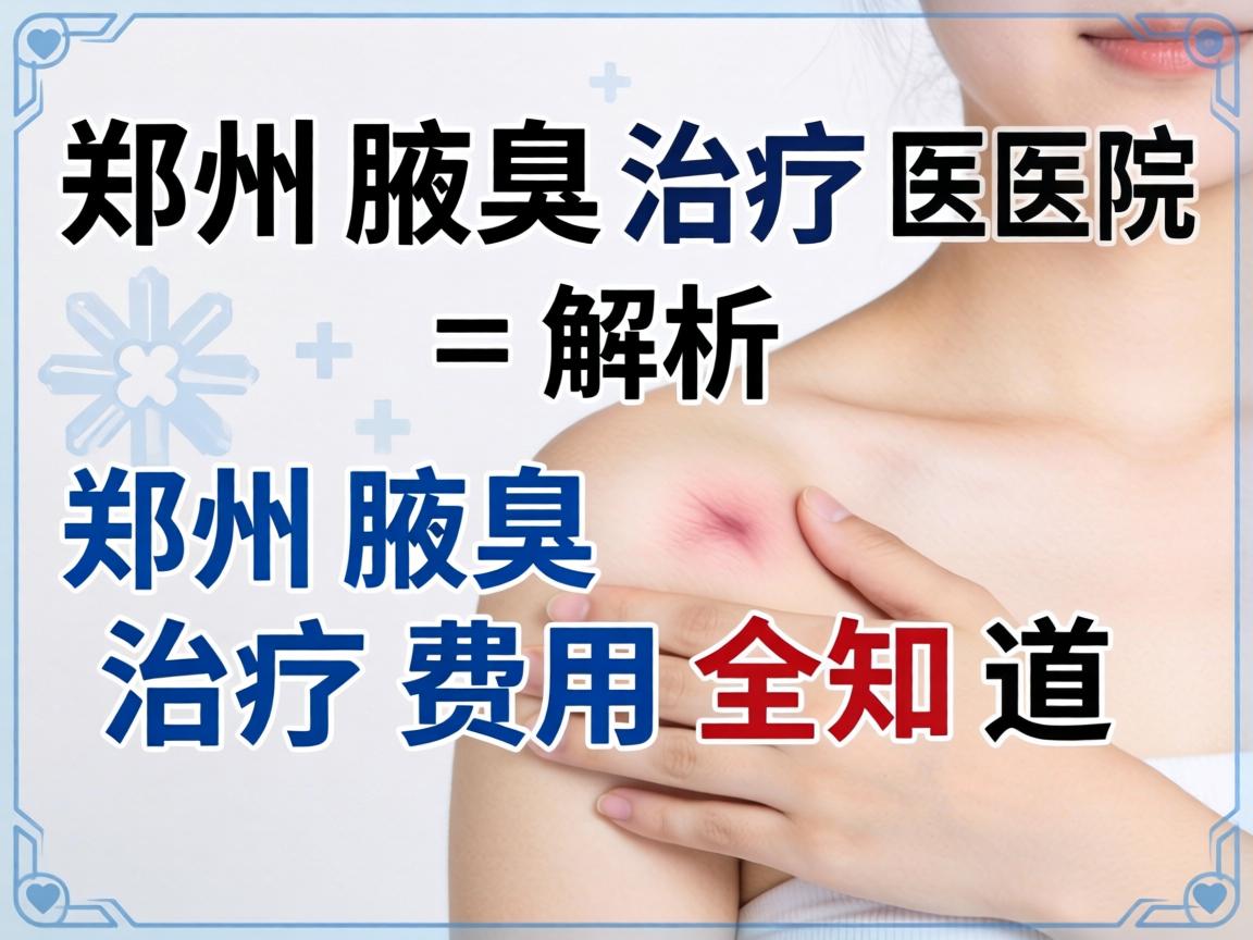 郑州腋臭治疗医院解析，郑州腋臭治疗费用全知道