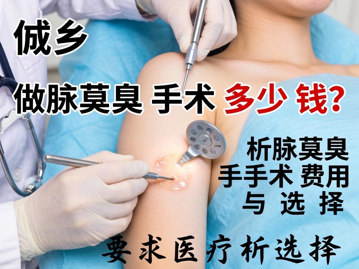 在新乡做腋臭手术多少钱？解析腋臭手术费用与选择