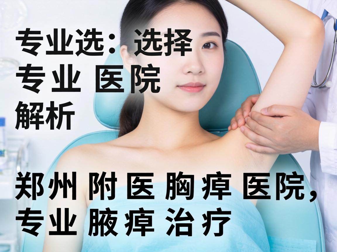 专业选择专业医院，解析郑州附医腋臭医院的专业腋臭治疗