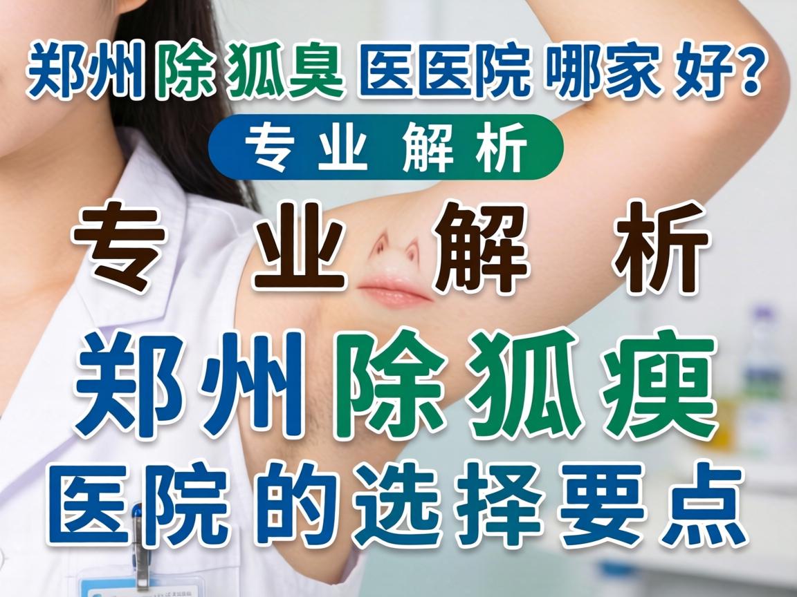 郑州除狐臭医院哪家好？专业解析郑州除狐臭医院的选择要点