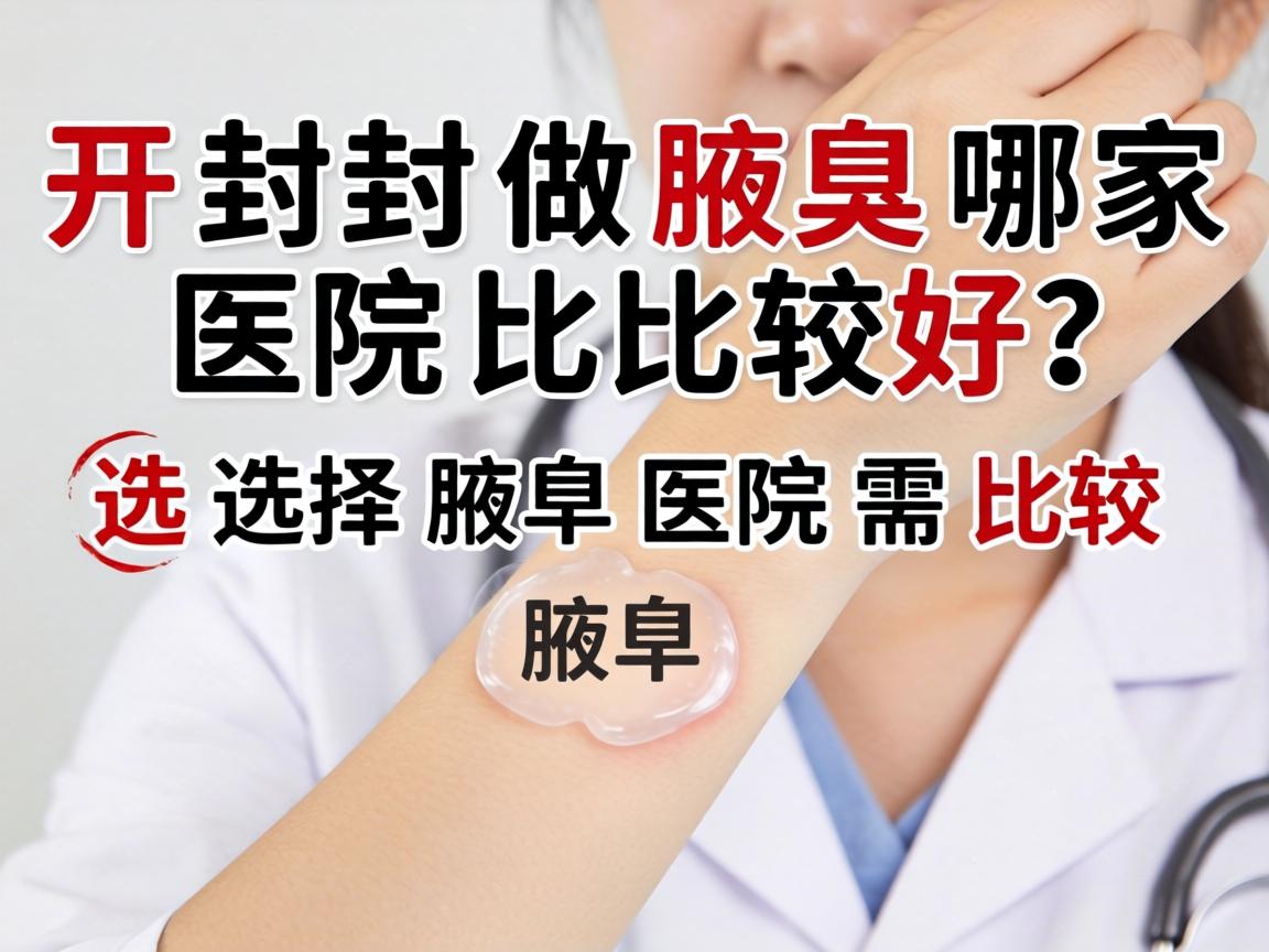 开封做腋臭哪家医院比较好？选择腋臭医院需比较
