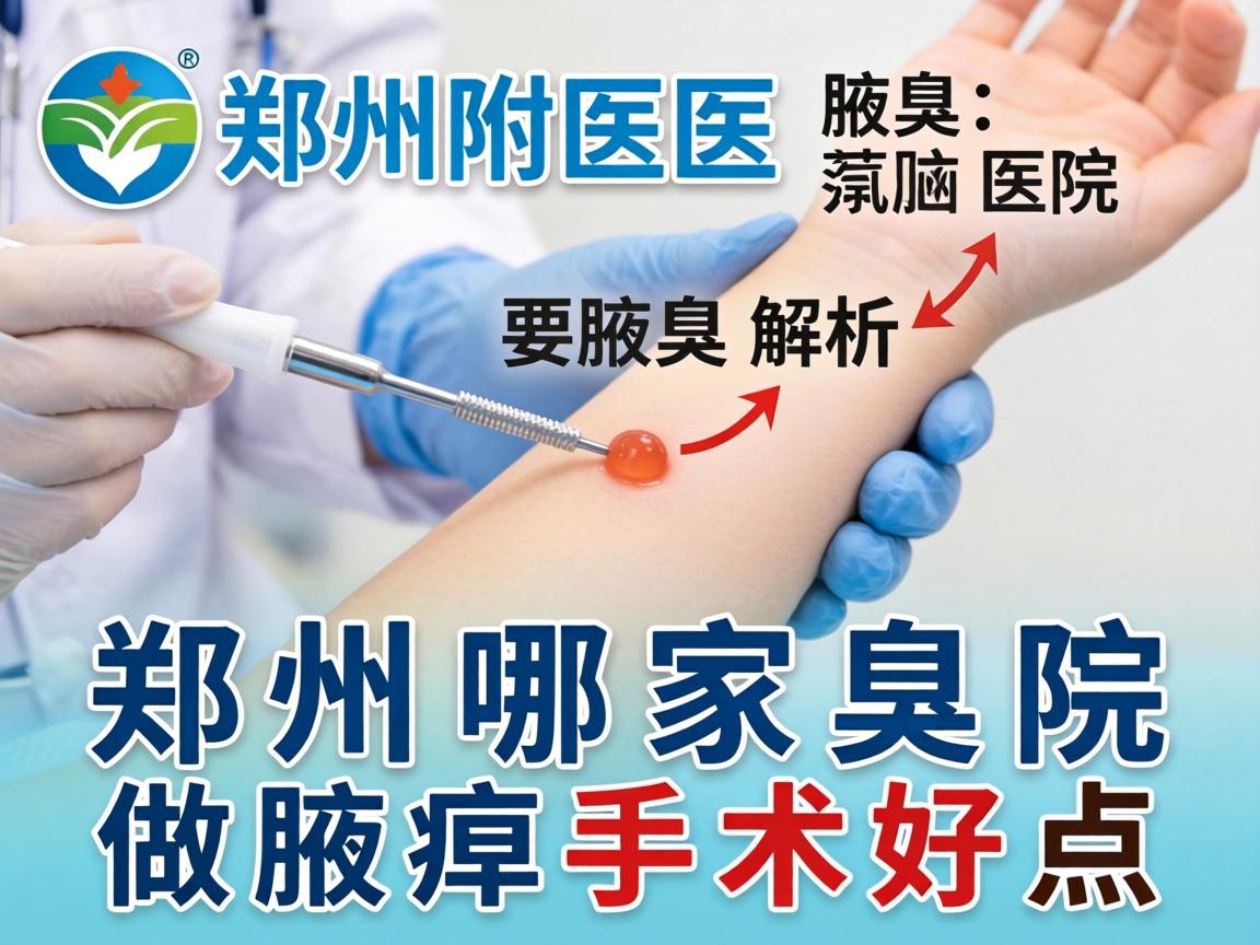 郑州附医腋臭医院解析，郑州哪家医院做腋臭手术好点