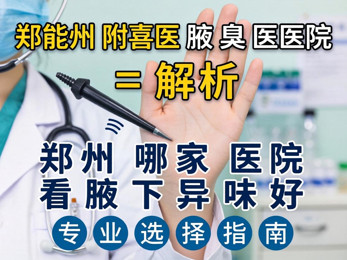 郑州附医腋臭医院解析，郑州哪家医院看腋下异味好，专业选择指南