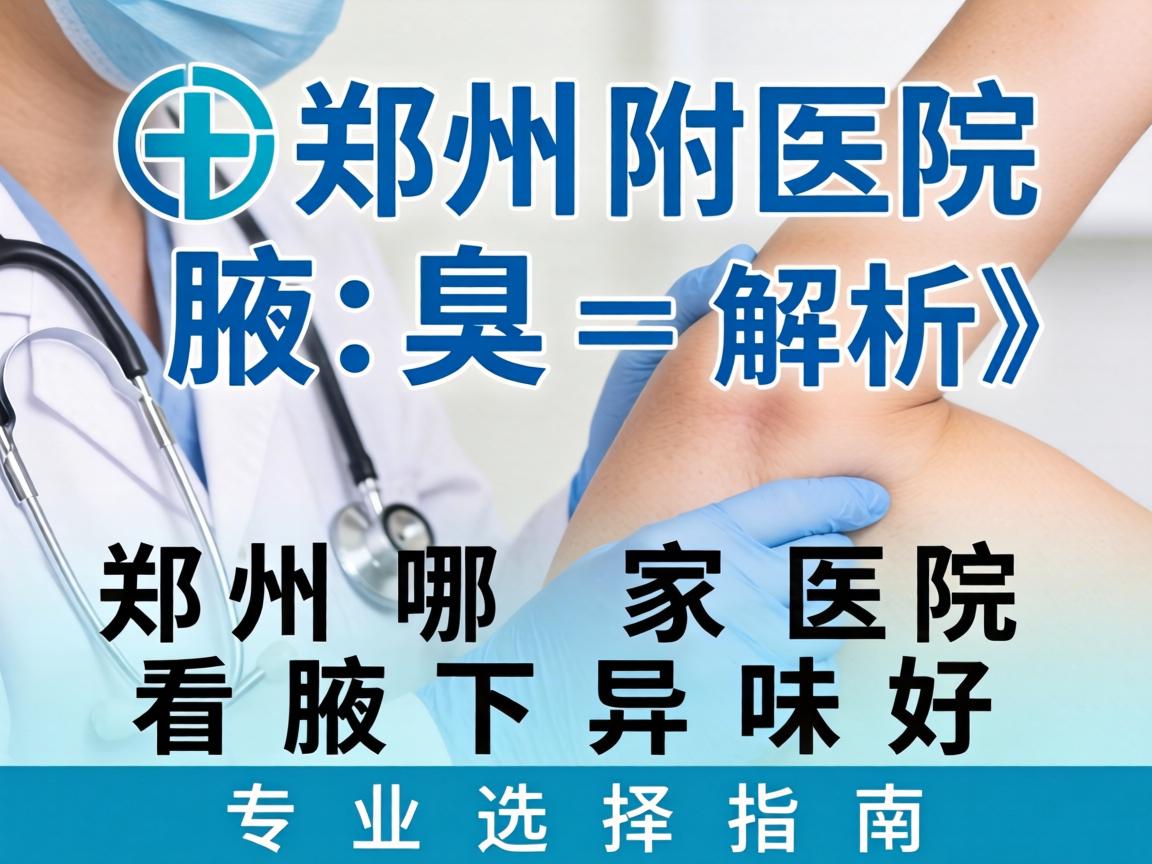 郑州附医腋臭医院解析，郑州哪家医院看腋下异味好，专业选择指南