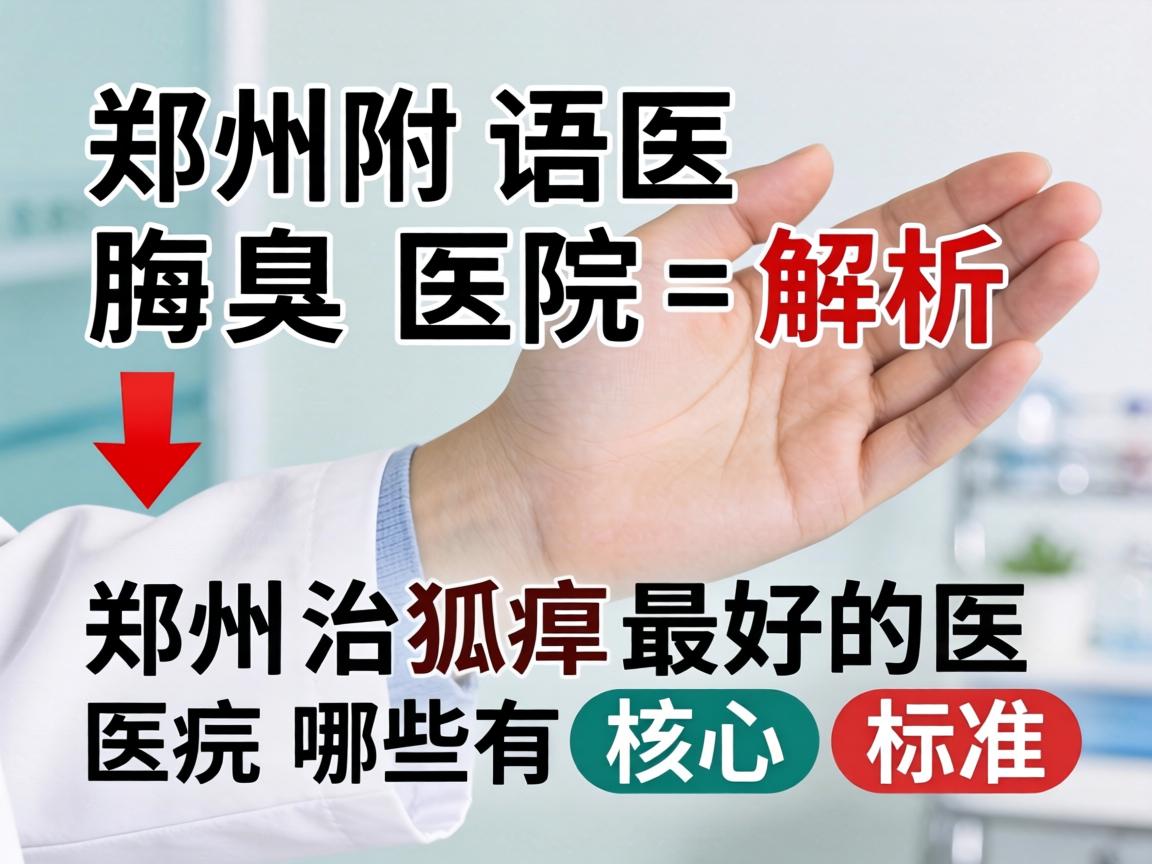 郑州附医腋臭医院解析，郑州治狐臭最好的医院有哪些核心标准