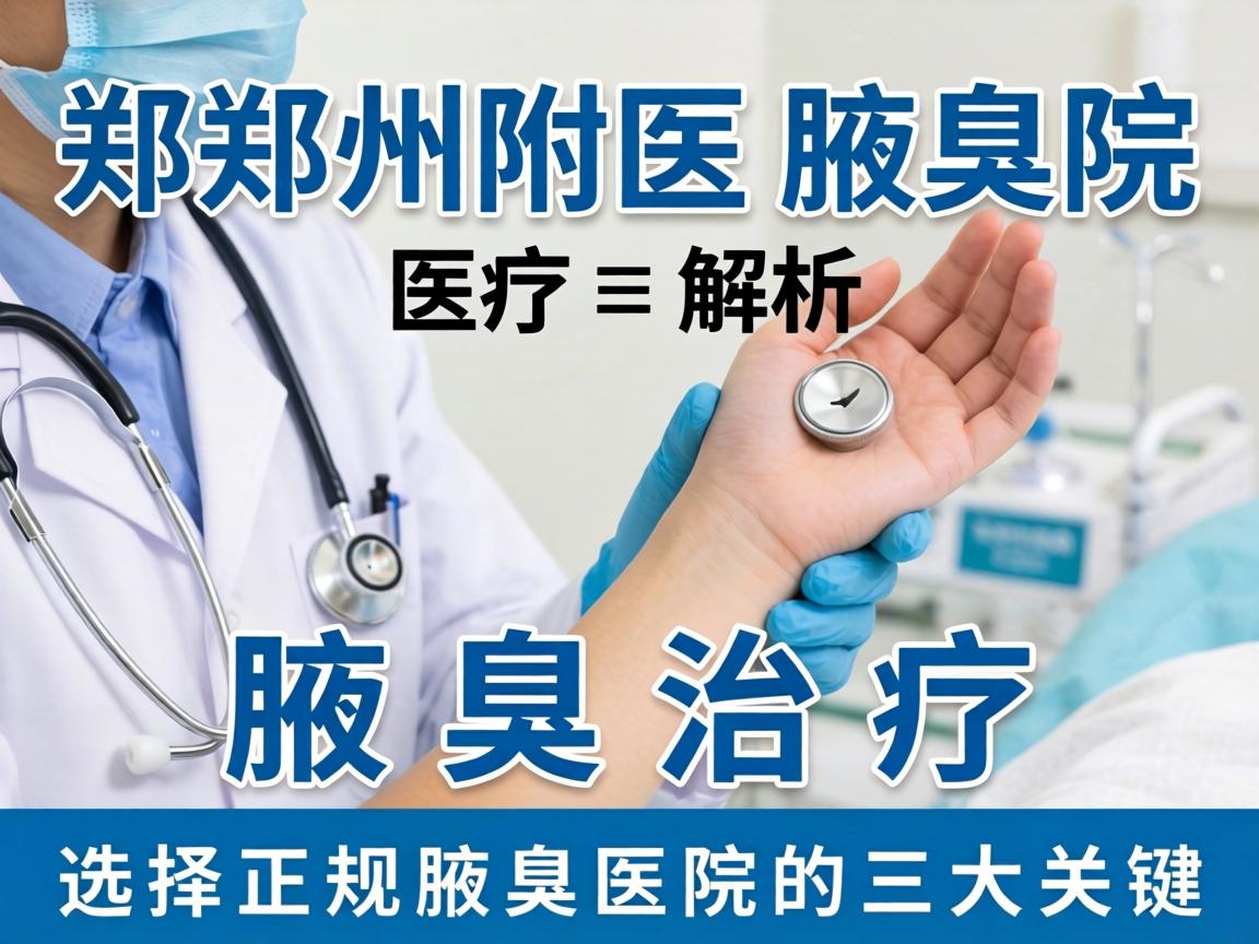 郑州附医腋臭医院解析腋臭治疗 选择正规腋臭医院的三大关键