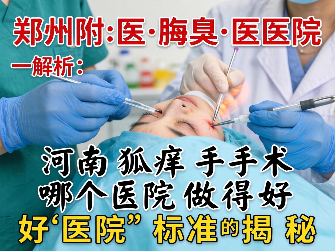 郑州附医腋臭医院解析，河南狐臭手术哪个医院做得好，好医院的标准揭秘