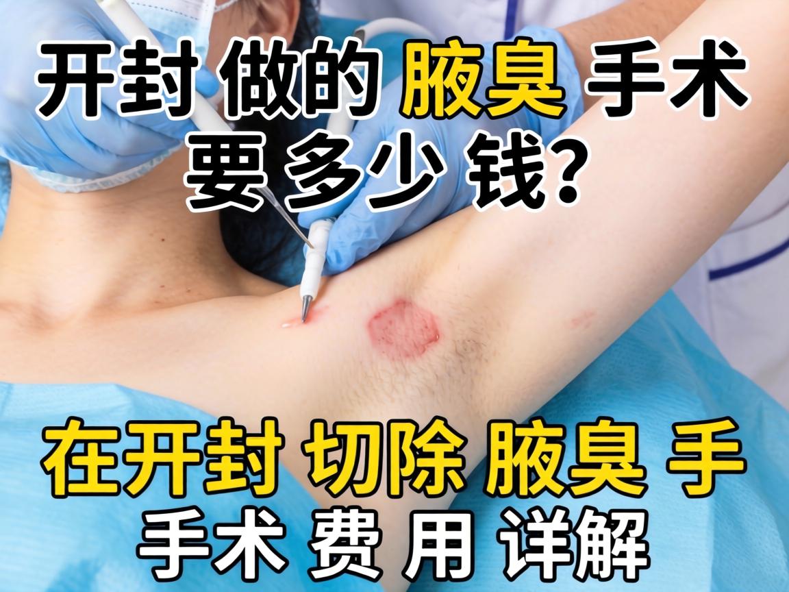 在开封做腋臭手术要多少钱？在开封切除腋臭手术费用详解