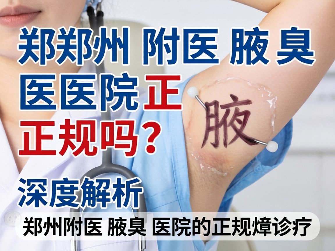郑州附医腋臭医院正规吗？深度解析郑州附医腋臭医院的正规诊疗